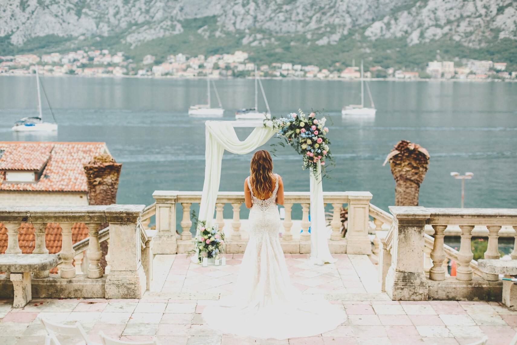 Bride on an Outdoor Wedding Venue 