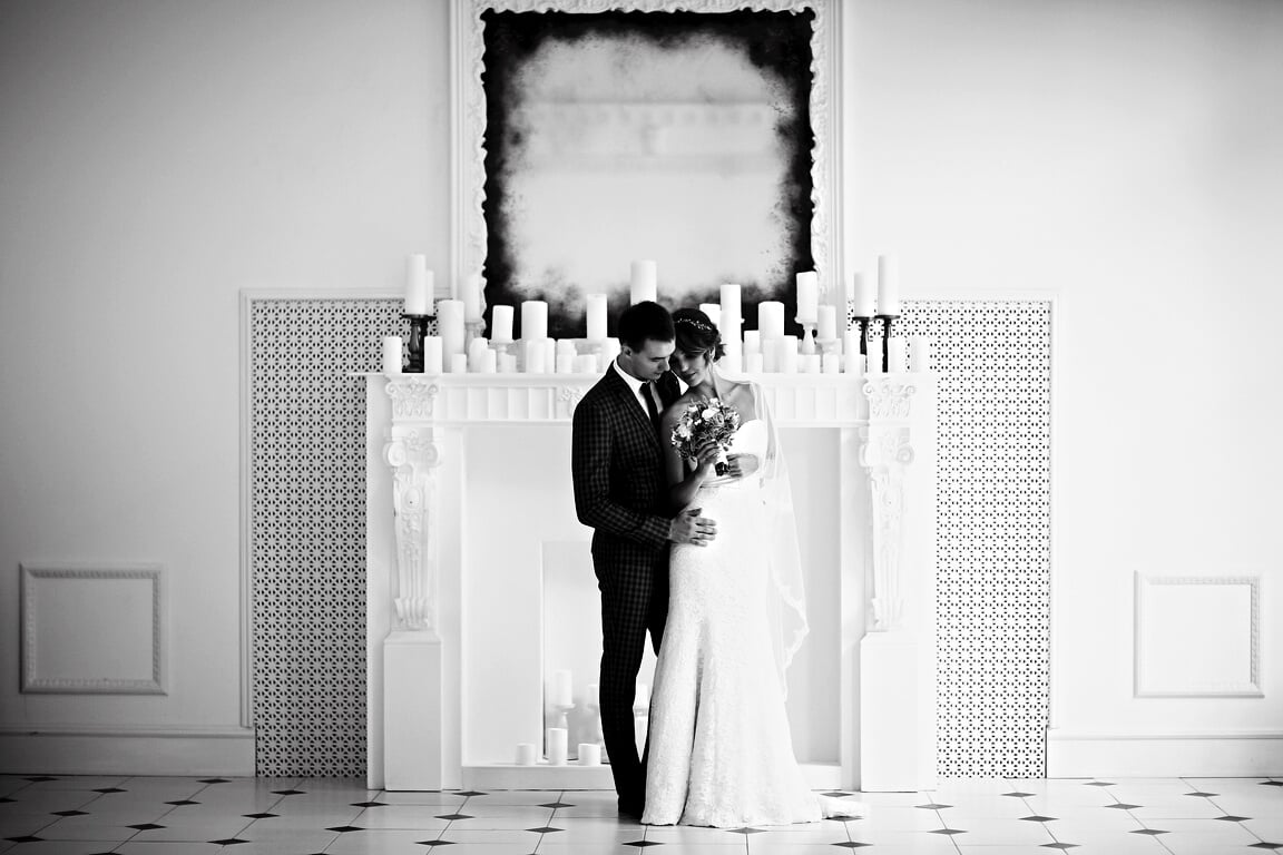 Wedding Black and White Photo 